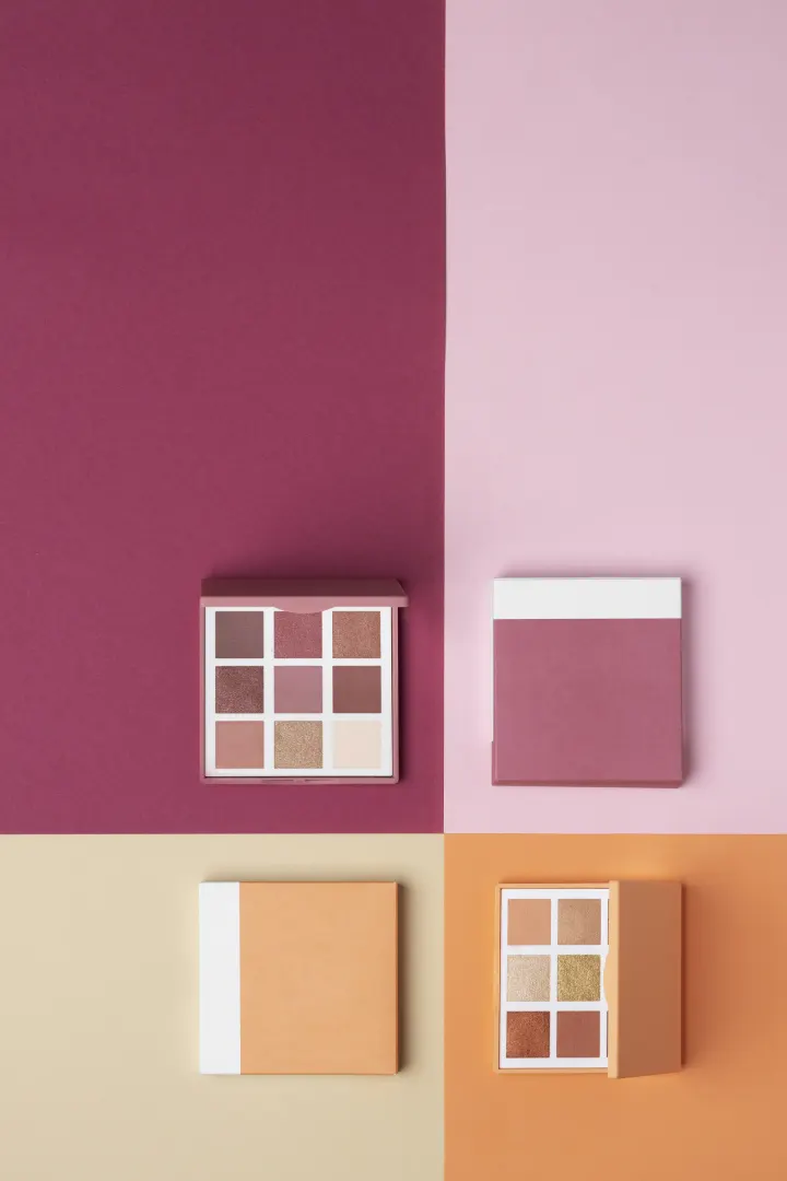 The same product in four colourways, one to each quadrant