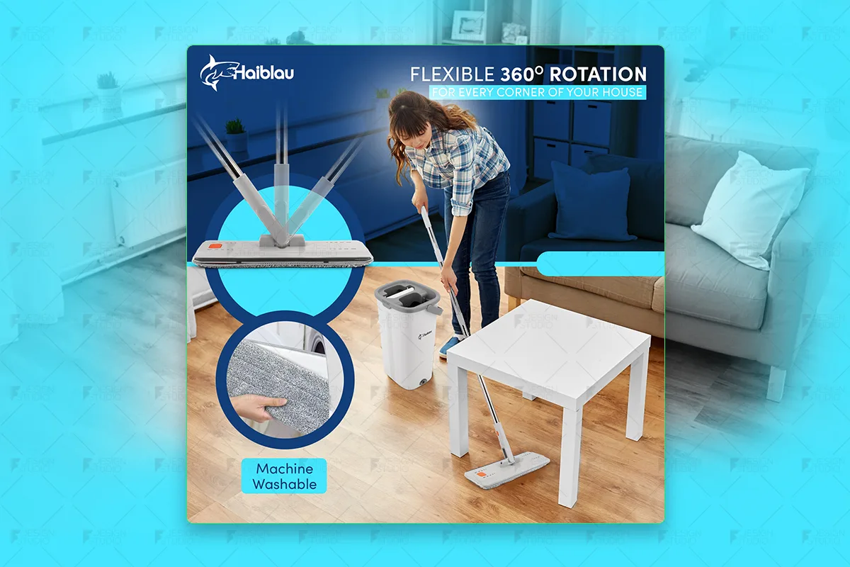 Haiblau — Flexible 360° rotation