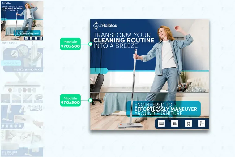 Haiblau — Haiblau Mini Mop and Flat Mop — A+ Content